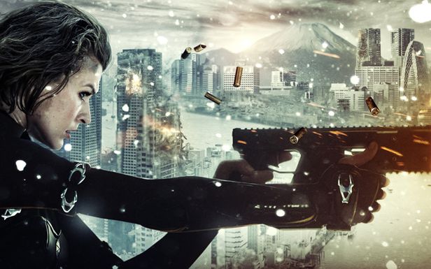 Milla Jovovich na plakacie "Resident Evil: Retrybucja"