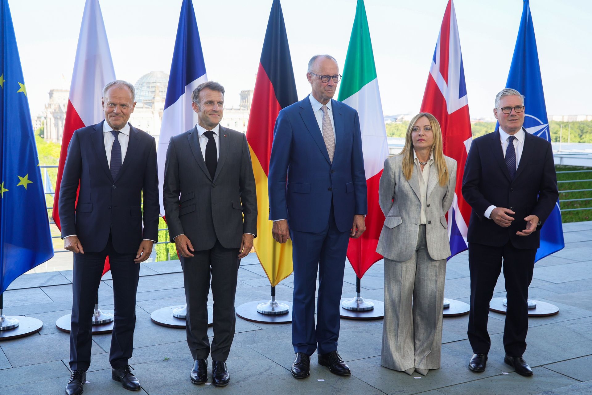 Tusk w Berlinie: Co kryje zdjęcie z grupy E5?