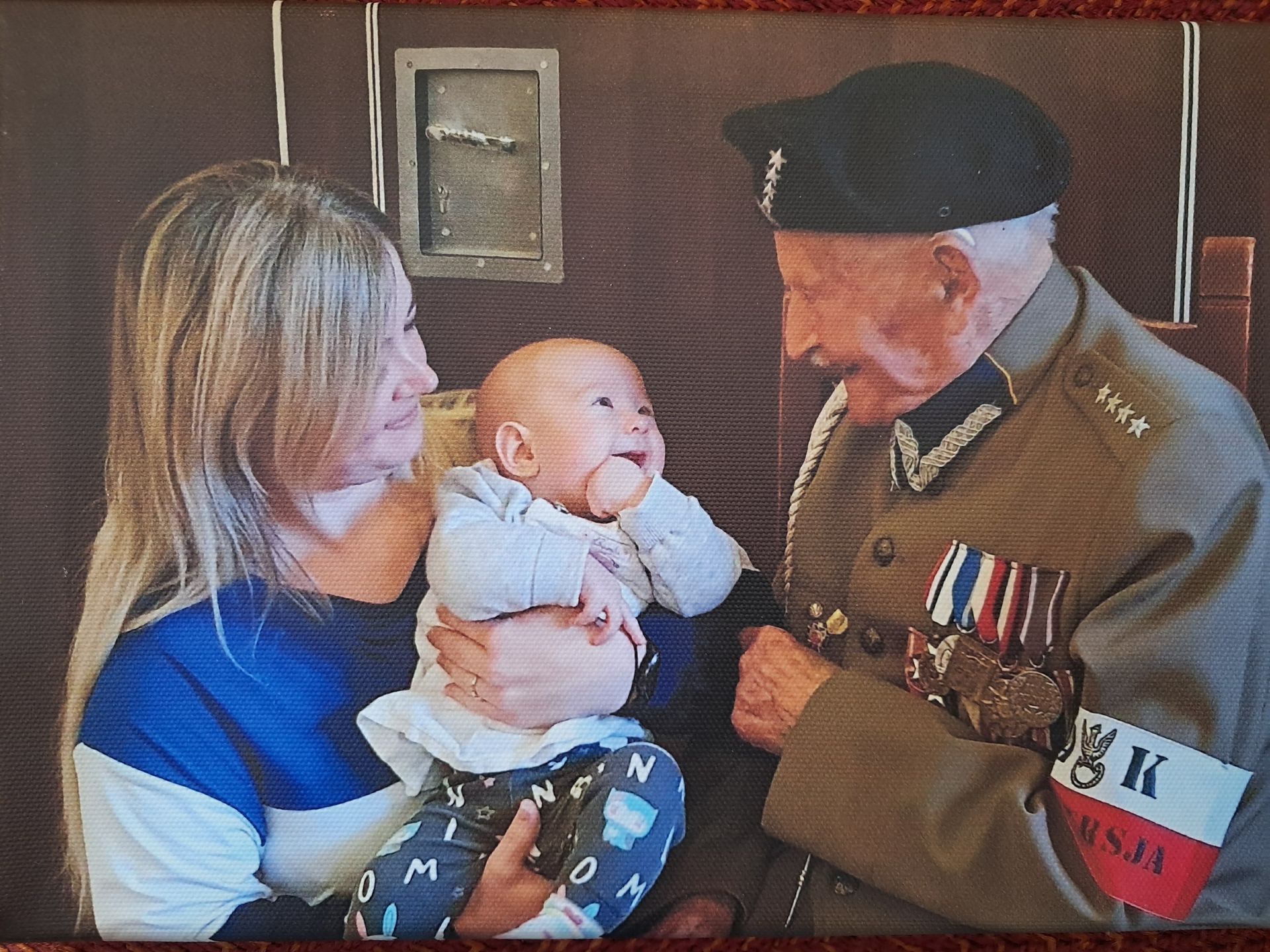 Kapitan Tadeusz Lutak z rodziną 