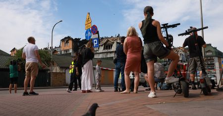 "Tu jest naprawdę awantura". Gorąco przed spalonym blokiem w Ząbkach