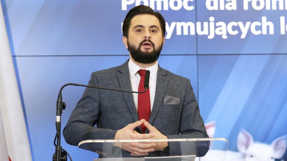 Konferencja prasowa w Minstrerstwie RolnictwaFot. Beata Zawadzka/East News Warszawa, 02.12.2021. Konferencja prasowa wicepremiera, ministra rolnictwa i rozwoju wsi Henryka Kowalczyka dot. wsparcia dla rolnikow utrzymujacych lochy
N/z: wiceminister Norbert KaczmarczykBeata Zawadzka