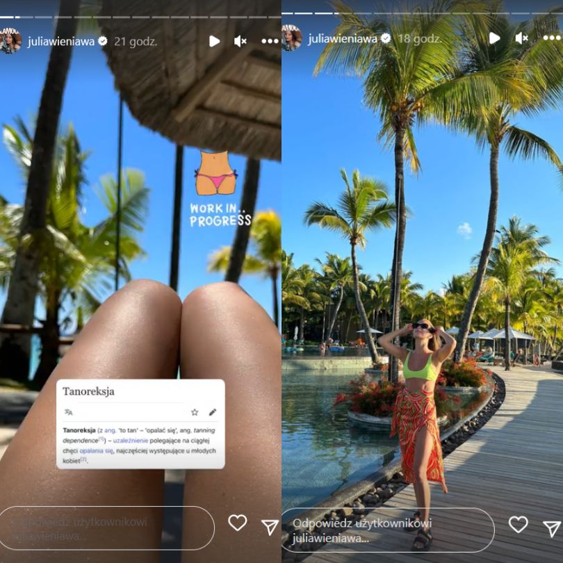 Julia Wieniawa relacjonuje wakacje na Mauritiusie