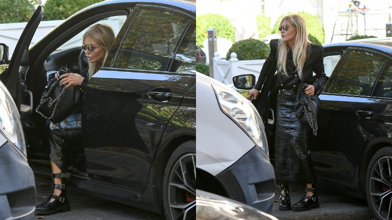 Monika Olejnik przechadza się po Warszawie uzbrojona w markowe dodatki