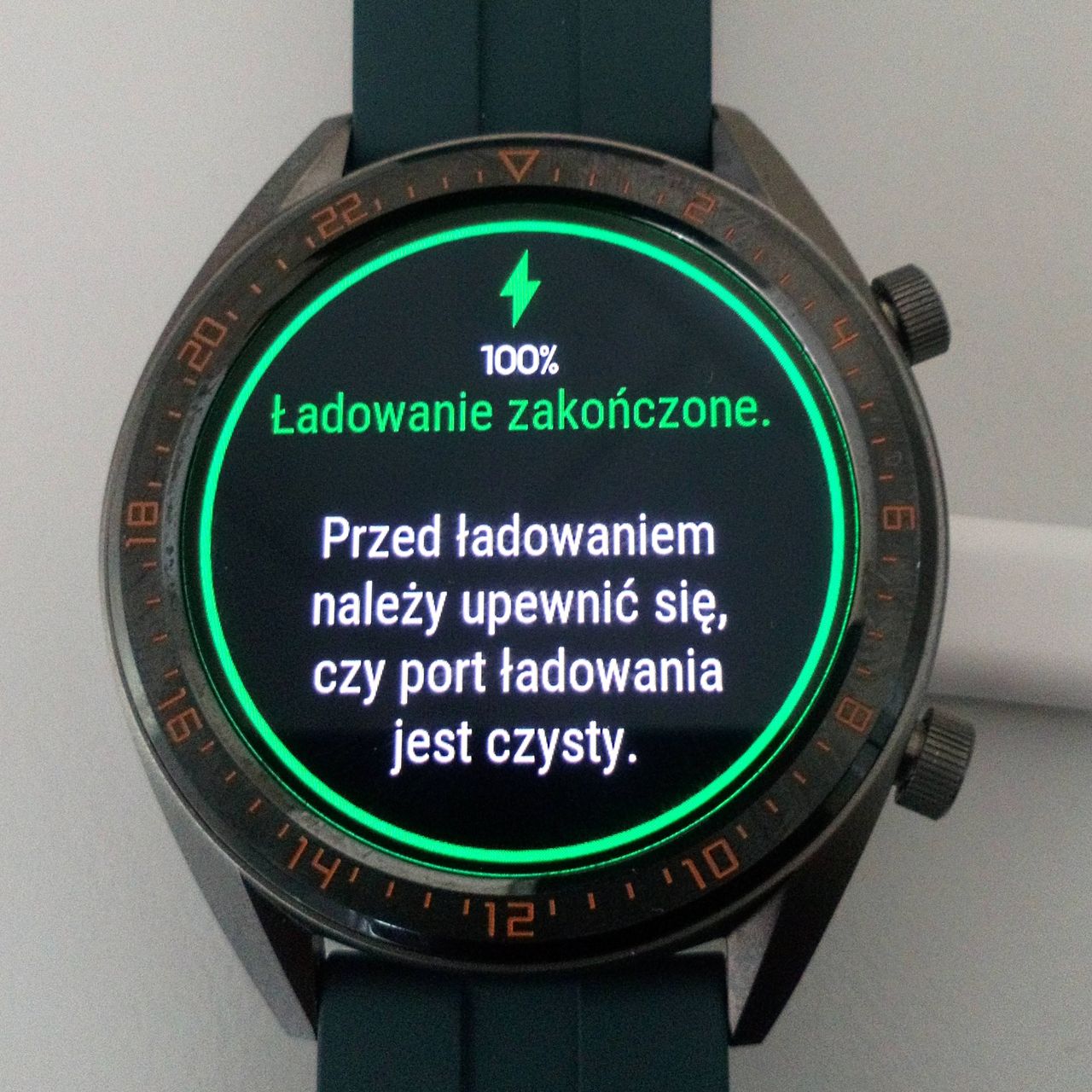 Smartwatch naładowany w 100%