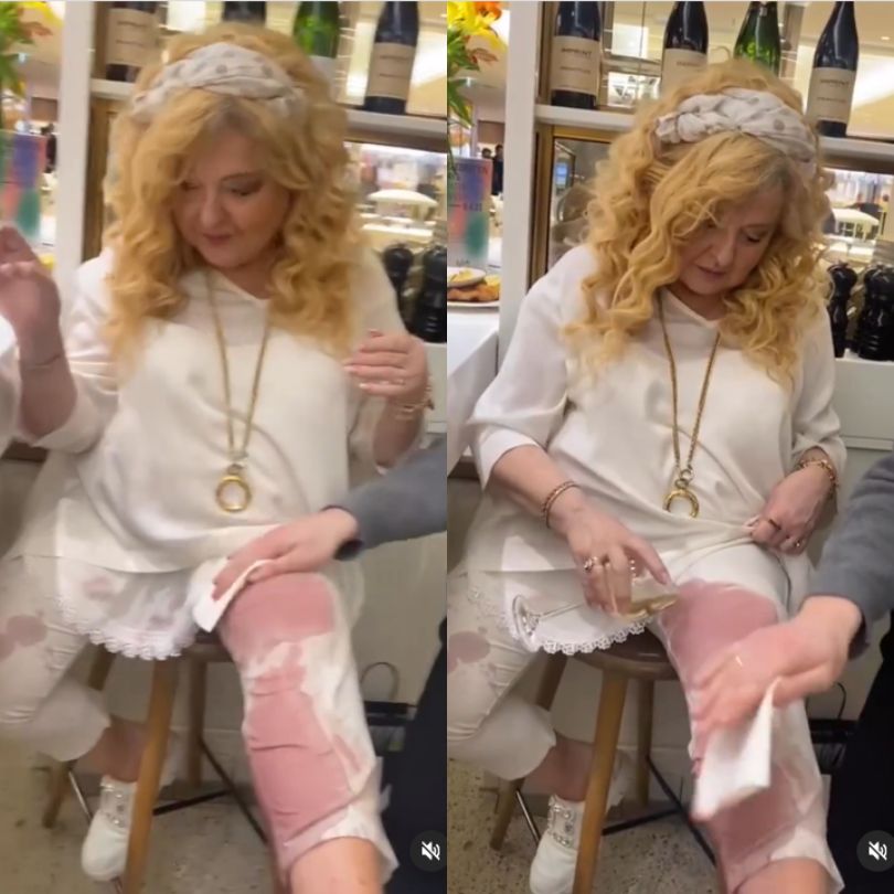 Magda Gessler oblała się winem w restauracji. Tak próbowała usunąć plamy