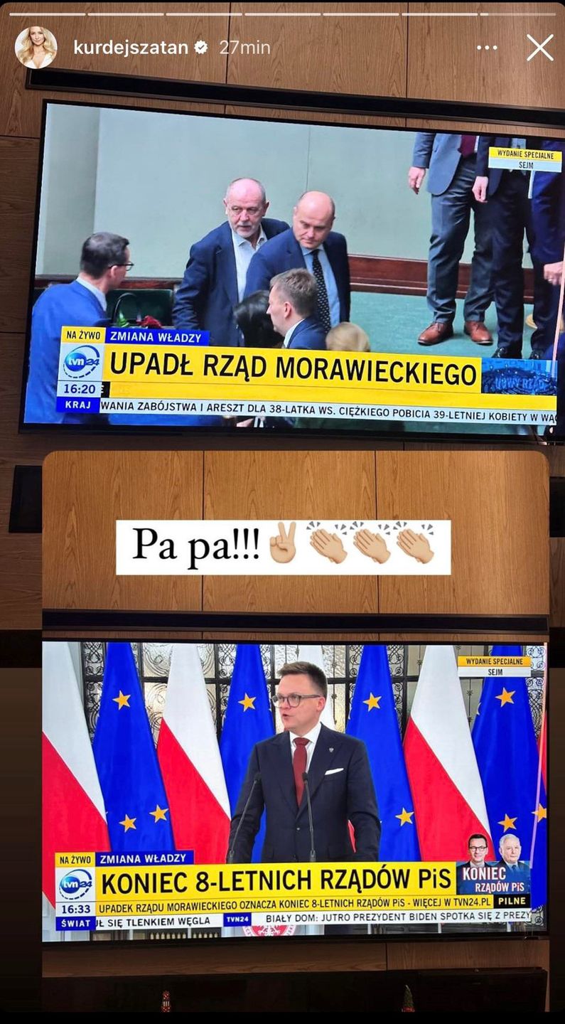 Barbara Kurdej-Szatan reaguje na brak wotum zaufania