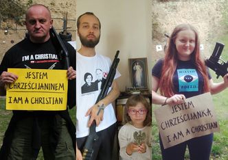"Dumni chrześcijanie" pozują z bronią, Jezusem, Orłem Białym i... Lechem Kaczyńskim (ZDJĘCIA)