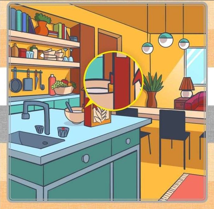 Szminka ukryła się za pudełkiem płatków