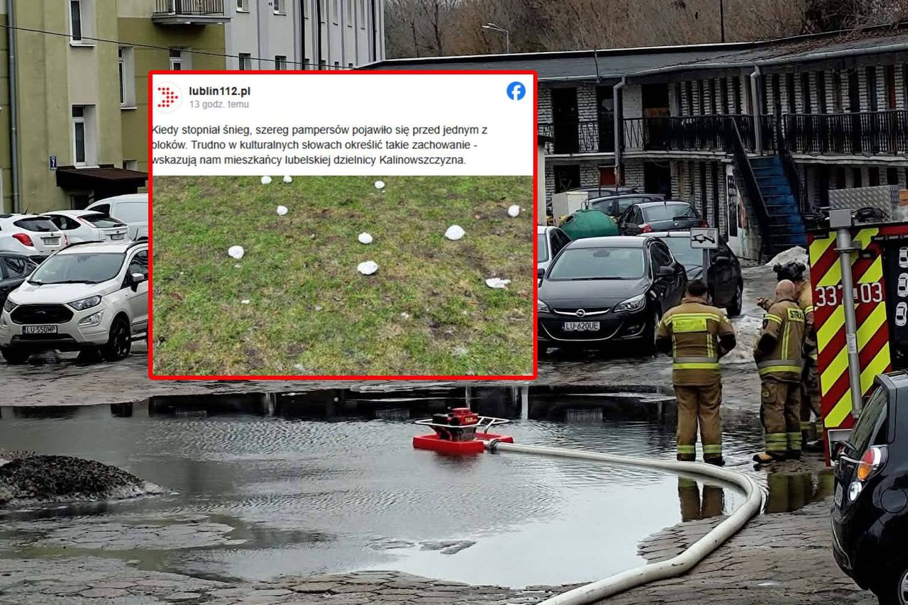 Topnieje śnieg i wychodzą… pampersy. Mieszkańcy oburzeni