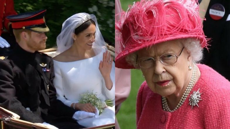 Królowej Elżbiecie II nie podobała się suknia ślubna Meghan Markle: "Była zdania, że BIEL to kolor zarezerwowany dla PANIEN"