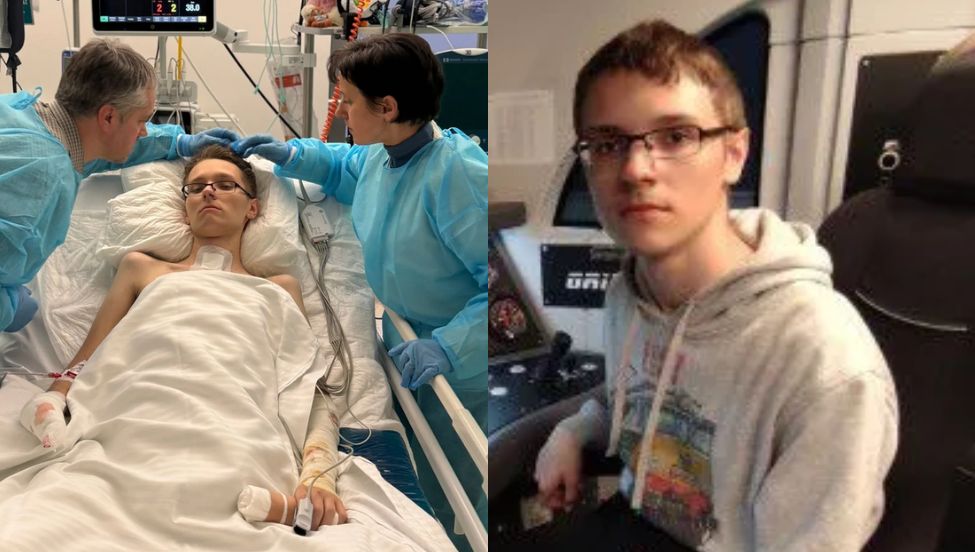 17-latek stracił obie nogi, gdy pomógł kobiecie w pociągu. Są nowe wieści