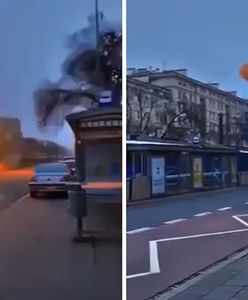 Wybuch i ogień na dachu tramwaju. W sieci krąży nagranie