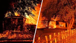 Pożar w skansenie. Pokazali akcję gaśniczą