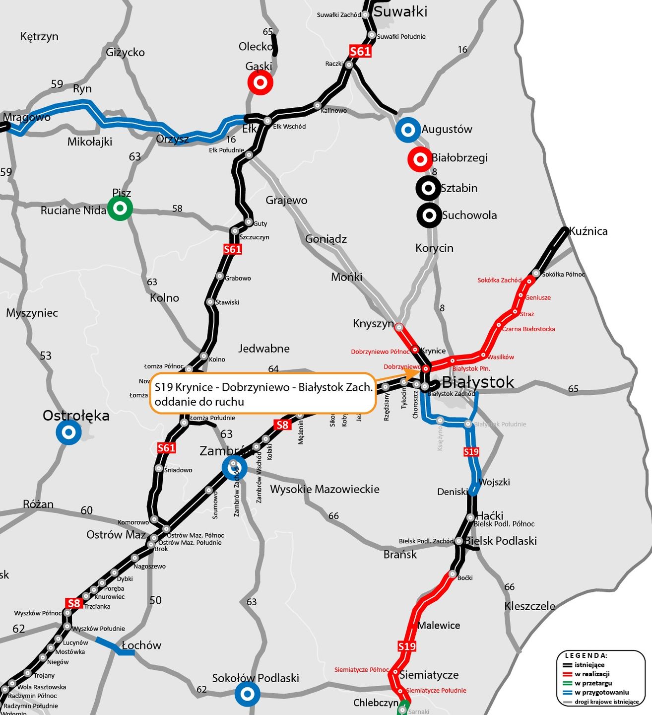 Mapa realizacji inwestycji