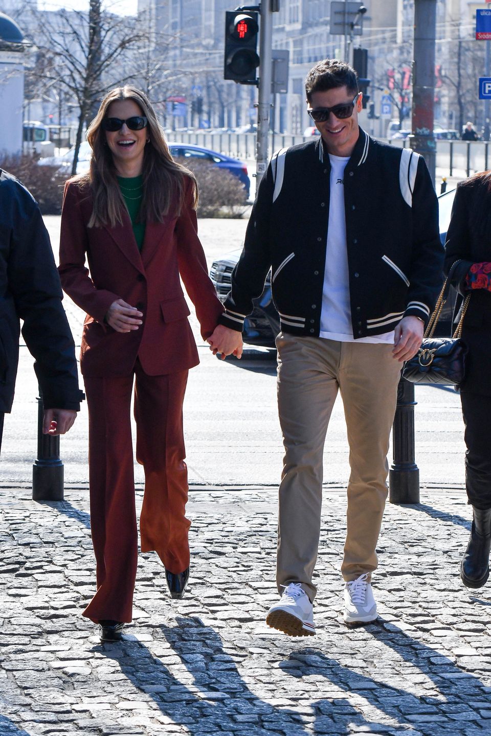 Anna i Robert Lewandowscy idą do studia "Dzień Dobry TVN"