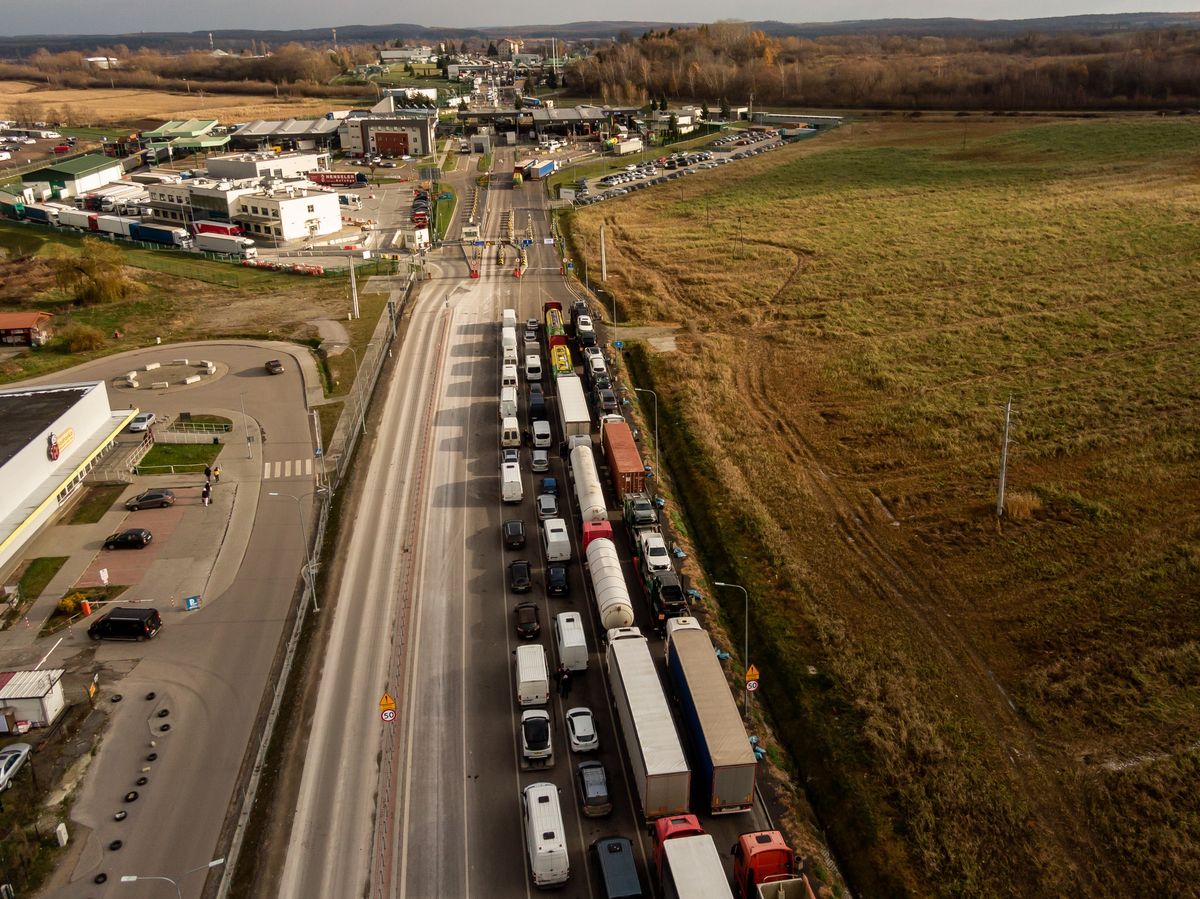 Blokada w Medyce. Zdjęcie ilustracyjne