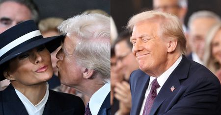 Donald Trump próbował pocałować Melanię podczas zaprzysiężenia. Przeszkodą okazał się KAPELUSZ pierwszej damy