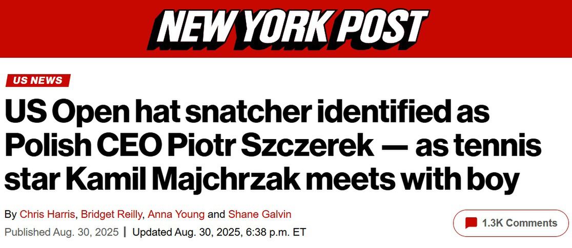 Nagłówek o Piotrze Szczerku w "New York Post"