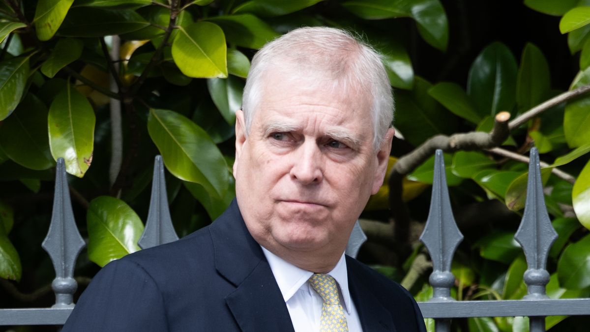 WINDSOR, ENGLAND - APRIL 20: Andrew Mountbatten-Windsor attends the Easter Service at St George's Chapel on April 20, 2025 in Windsor, England.  (Photo by Samir Hussein/WireImage)