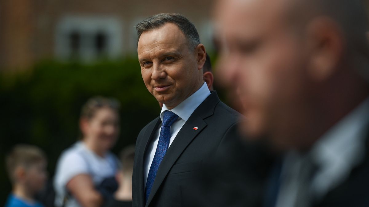 KRAKOW, POLAND - MAY 15, 2023: , Polish President Andrzej Duda at the end of Border Guards Day celebrations at Wawel Castle, on May 15, 2023, in Krakow, Poland.
Poland celebrates Border Guard Day on May 16, honoring the formation's inception in 1991. President awards promotions and state honors to Border Guard officers at ceremony. (Photo by Artur Widak/NurPhoto via Getty Images)