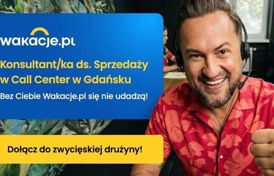 Marcin Prokop w kampanii rekrutacyjnej Wakacje.pl