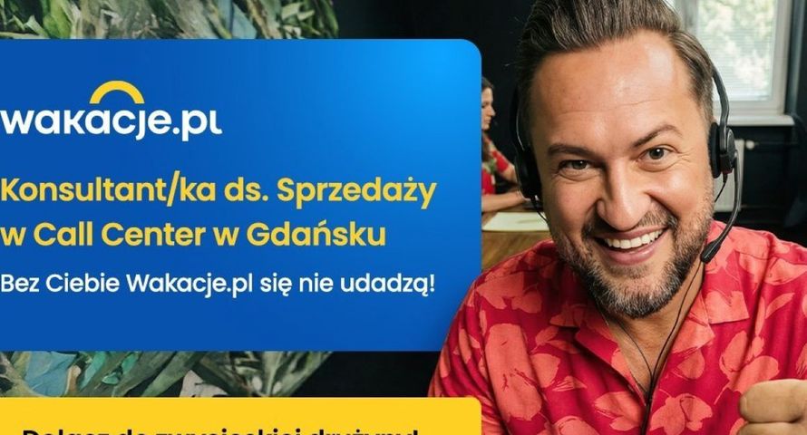 Marcin Prokop w kampanii rekrutacyjnej Wakacje.pl