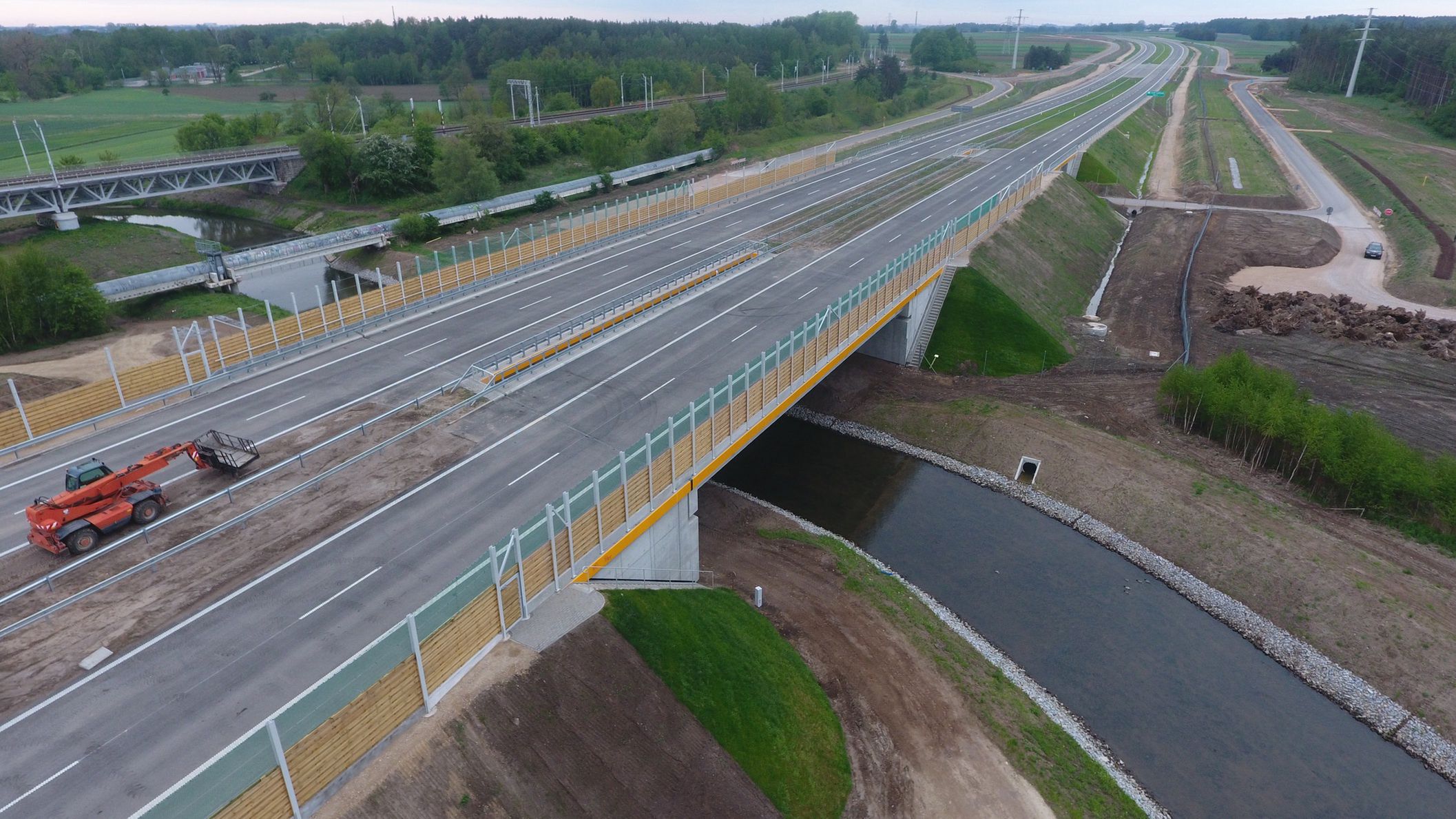 Budowa drogi ekspresowej S14 odc. Lublinek - Aleksandrów Łódzki (połowa zachodniej obwodnicy Łodzi), stan na maj 2022 
