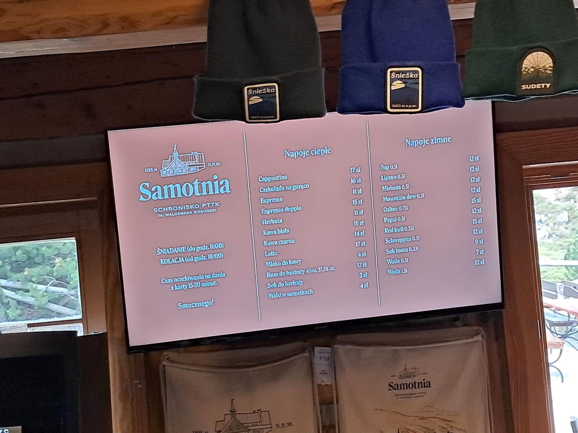 Ceny w schronisku Samotnia