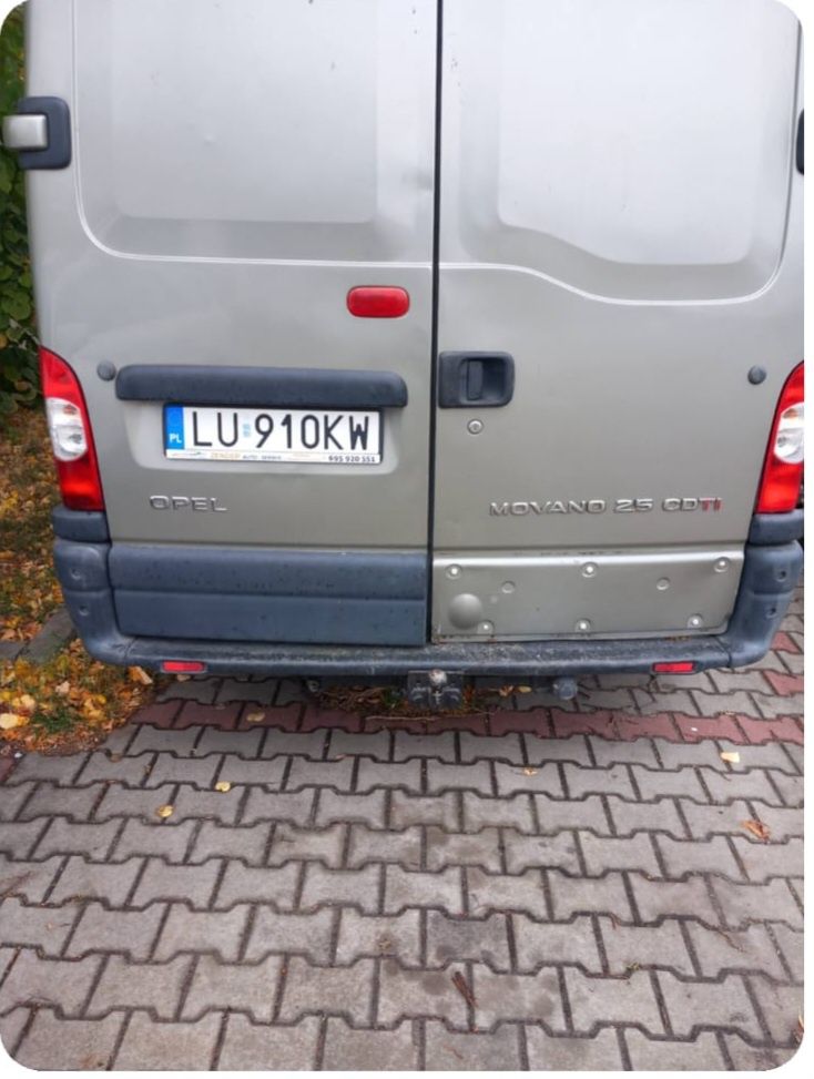 Skradziony bus Opel Movano