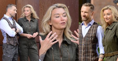Ramówka TVN. Zakochani i profesjonalni Martyna Wojciechowska oraz Przemek Kossakowski wdzięczą się na ściance (ZDJĘCIA)