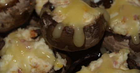 Zapiekane pieczarki z serem