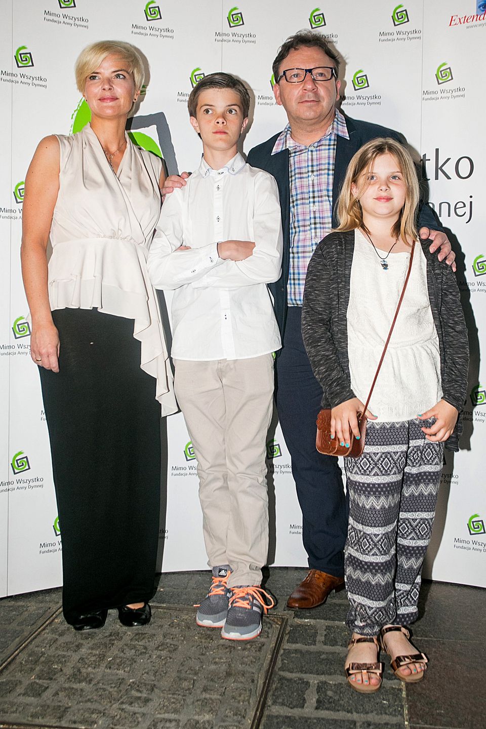 Monika Richardson z dziećmi i Zbigniewem Zamachowskim
