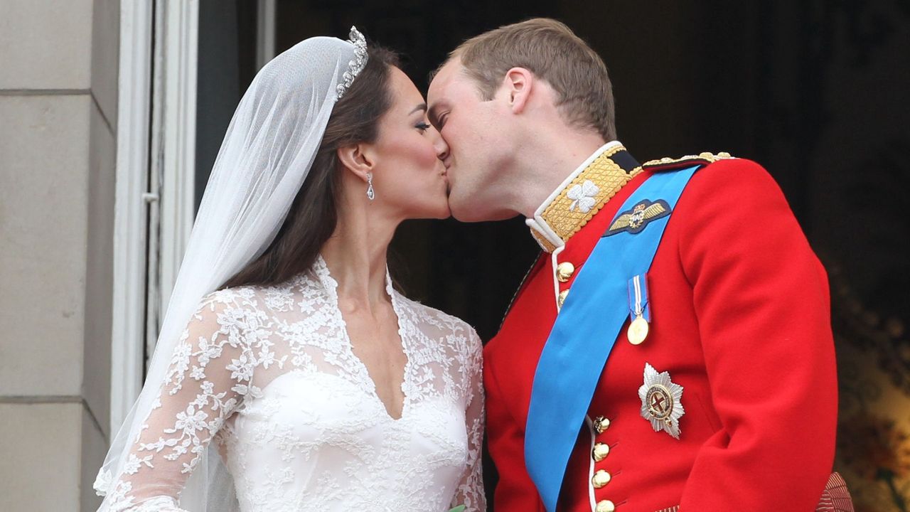 Księżna Kate i książę William podczas ślubu
