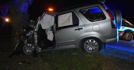 Tragedia na DK 12. 60-latka zginęła na miejscu. Honda uderzyła w drzewo