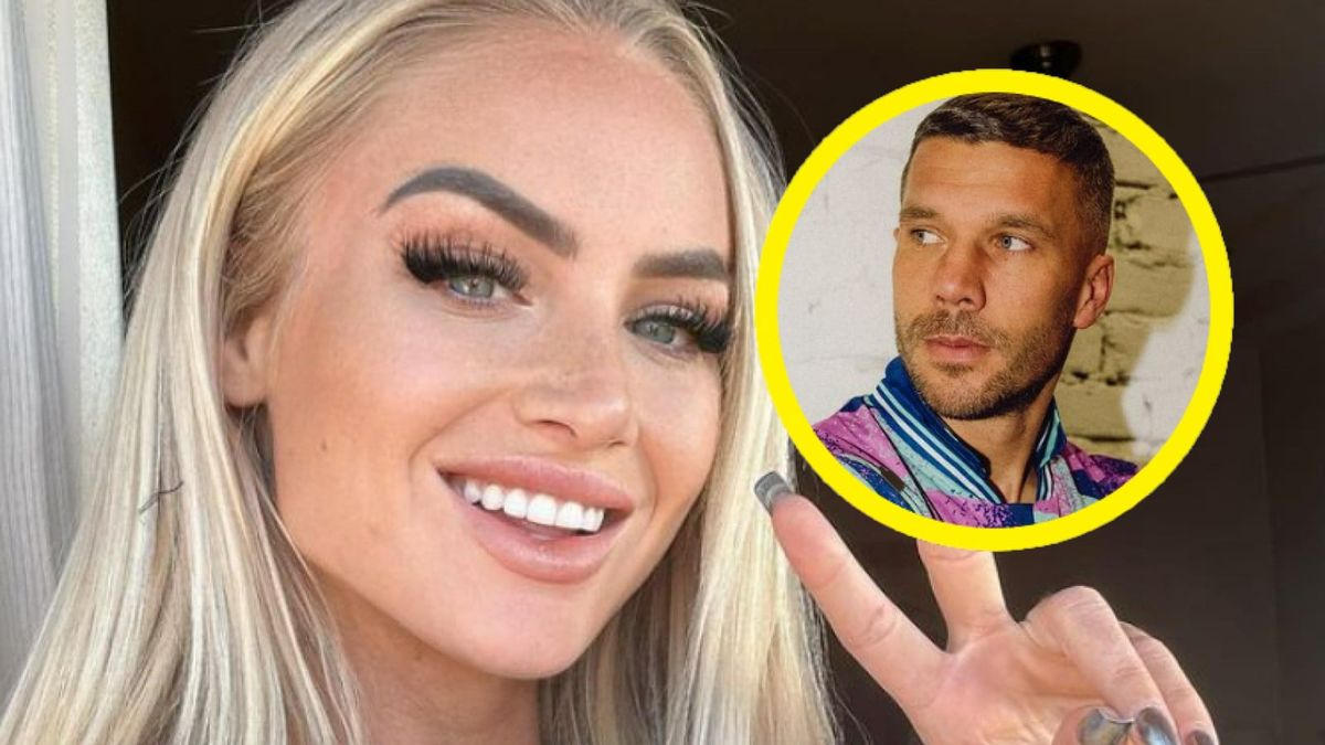 Na zdjęciu: Alisha Lehmann, na małym zdjęciu: Lukas Podolski