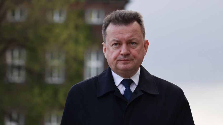 Mariusz Blaszczak during 14th anniversary of the funeral of Polish President Lech Kaczynski and First Lady Maria Kaczynska in Krakow, Poland on April 18, 2024. (Photo by Jakub Porzycki/NurPhoto via Getty Images)