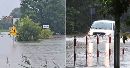 Potężna ulewa w Ostrowie Wielkopolskim. Ulice zamieniły się w potoki