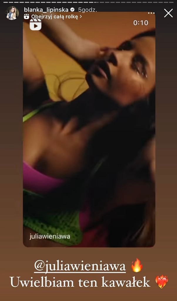 Internauci przecierali oczy ze zdziwienia. Blanka Lipińska skomplementowała Julię Wieniawę