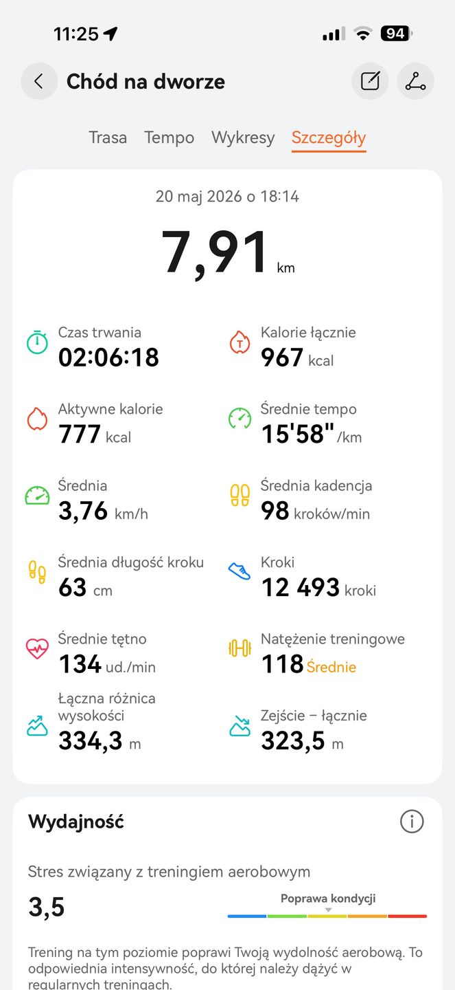 Huawei Watch Fit 5 Pro - treningi