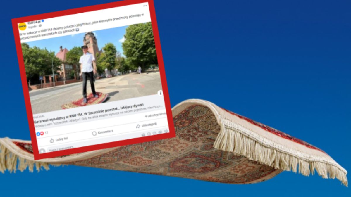 Taki widok może zaskoczyć. Latający dywan w Szczecinie!