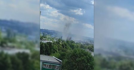 Kłęby dymu nad Lublinem. Pożar sterty śmieci