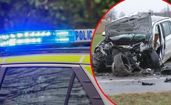 Straciła panowanie na prostej drodze. BMW roztrzaskało się na kawałki