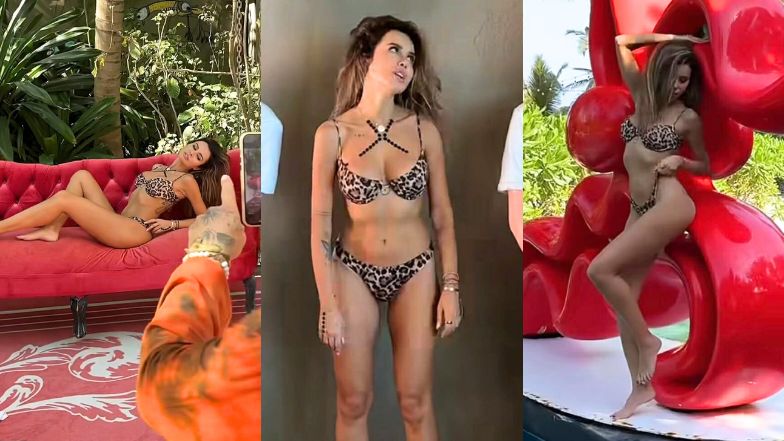 Natalia Siwiec wygina się w panterkowym bikini 