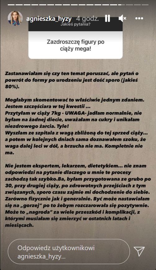 Agnieszka Hyży wyjawiła, w jaki sposób "wróciła do formu"