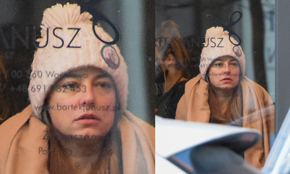 Anna Mucha "ucina komara" na fotelu u fryzjera