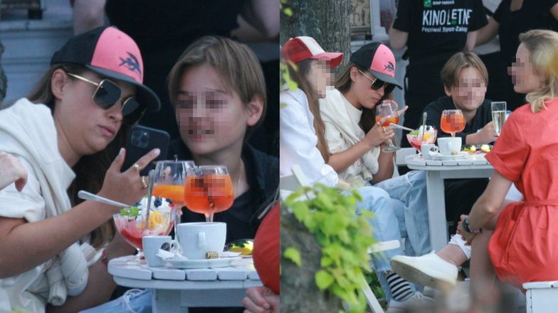 Alicja Bachleda-Curuś z synem w Sopocie