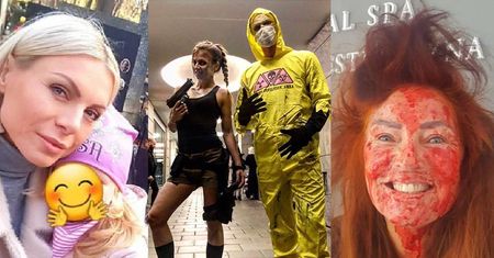 ZDJĘCIA TYGODNIA: Lewandowscy w przebraniach, selfie z cmentarza Nowakowskiej i "wampirzy lifting" Fitkau-Perepeczko