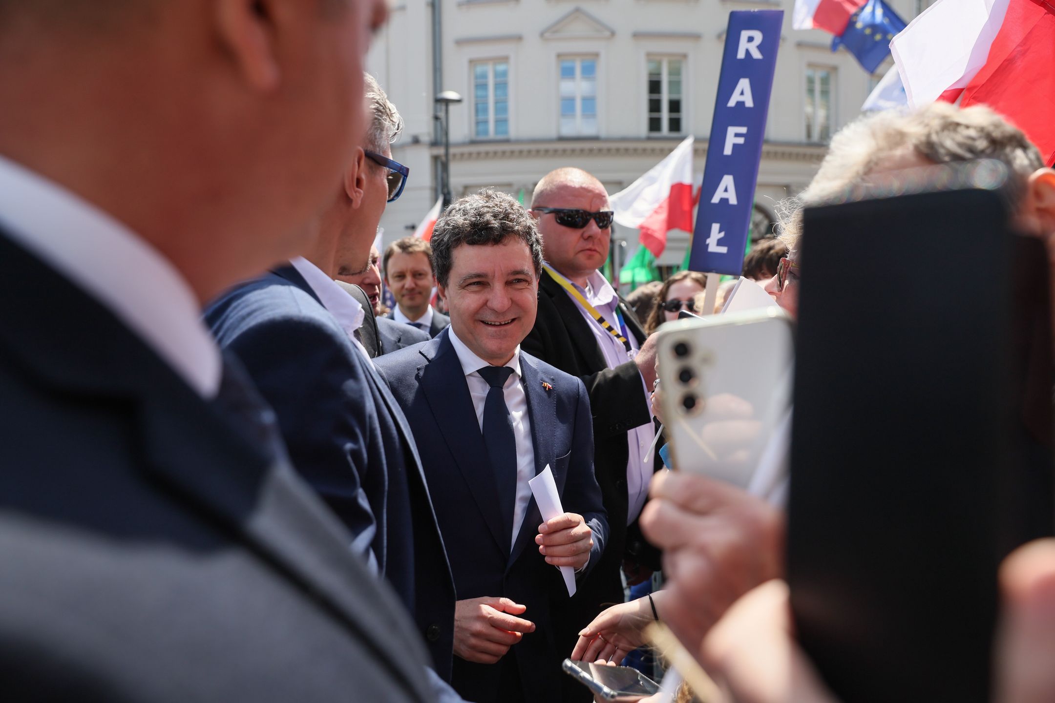 Nicusor Dan na marszu Rafała Trzaskowskiego