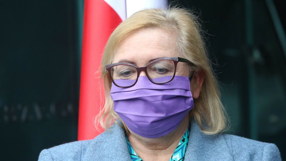 Ods?oni?cie popiersia s?dziego Stanis?awa Pomian-Srzednickiego14.12.2020, Warszawa, Odsloniecie popiersia pierwszego I Prezesa SN Stanislawa Pomian Srzednickiego, fot Tomasz Jastrzebowski/REPORTER
n/z: Malgorzata Manowska prezes SN Tomasz Jastrzebowski/REPORTER