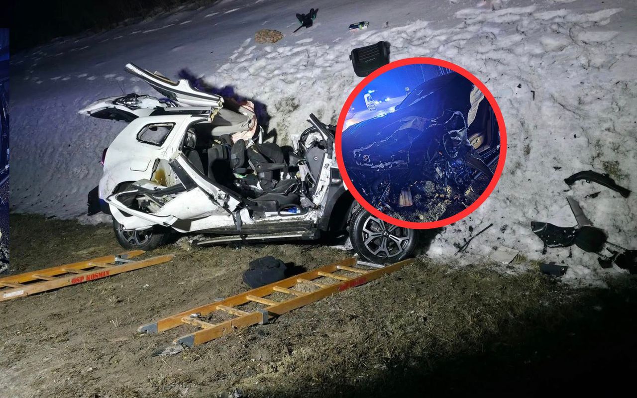 "Zginął z teściową". Porsche i Dacia zmiażdżone. Tragedia na Mazowszu